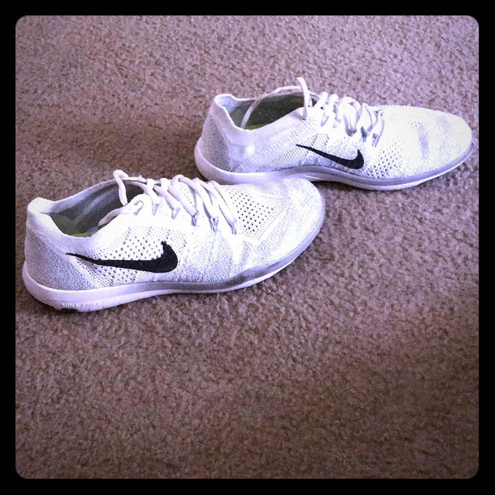 Nike training shoes-white, grey, n black.